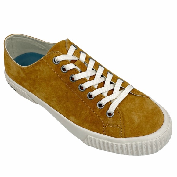 SeaVees Desert Gold Tan Suede Darby Sneaker Shoes - Picture 4 of 15